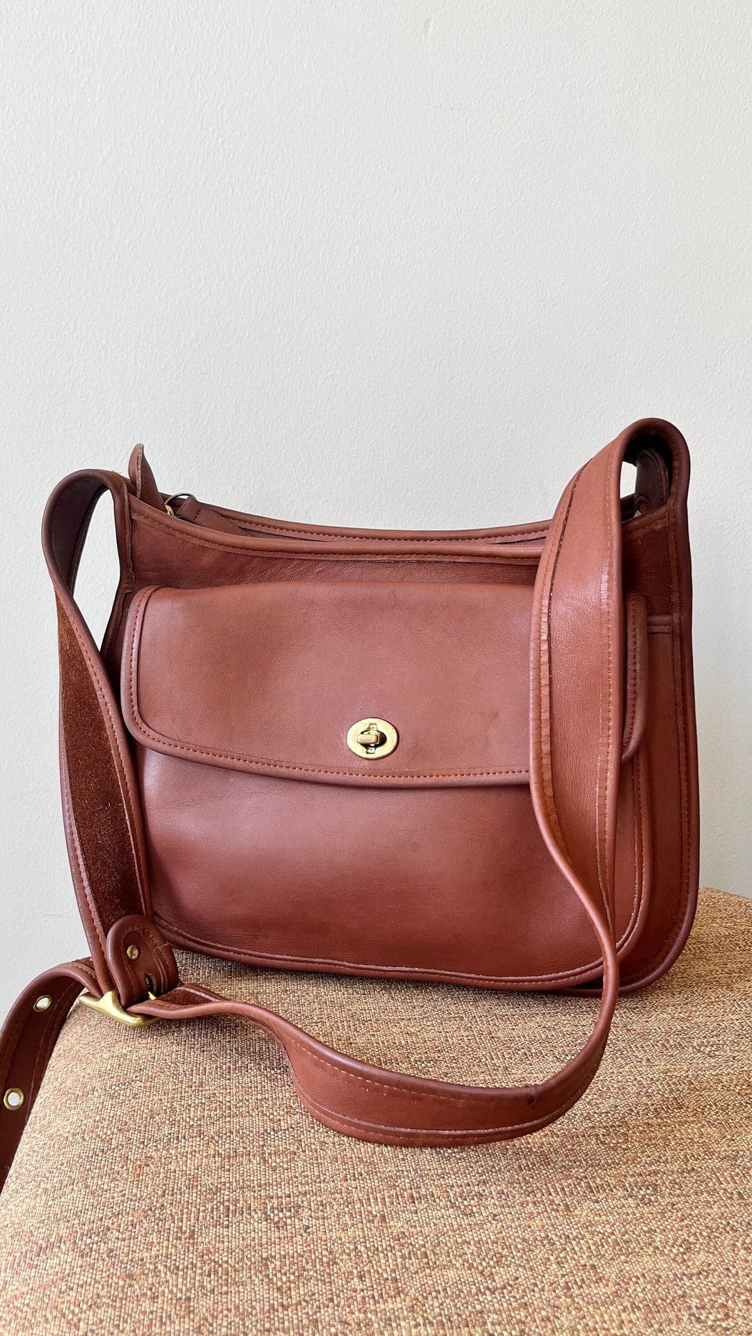 Coach Vintage Taft Bag in British Tan Coach 9980 Vintage Etsy