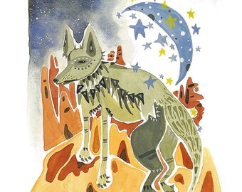 Coyote Wall Decor Etsy