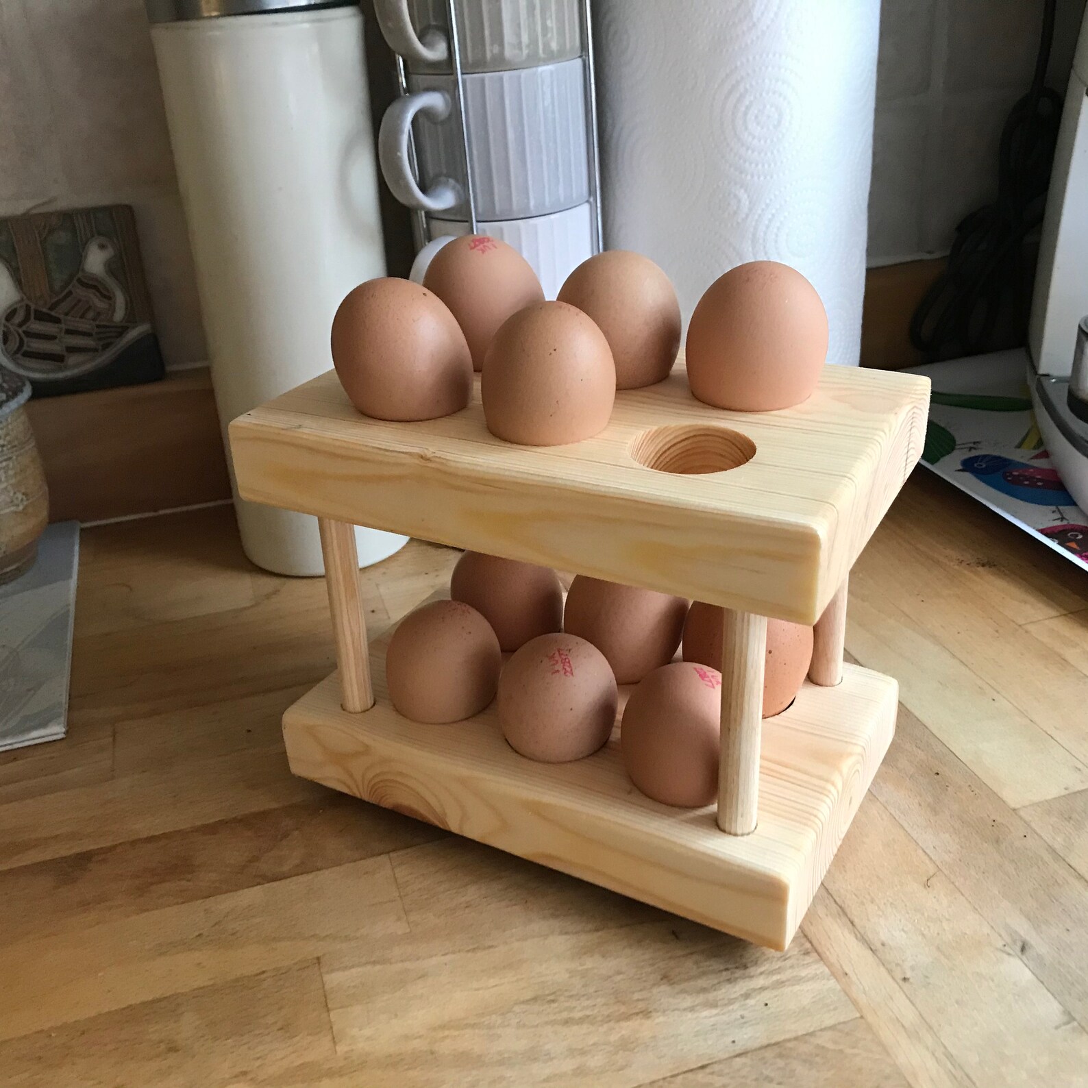Egg storage racks for twelve eggs two layers of 2 x 3 Etsy