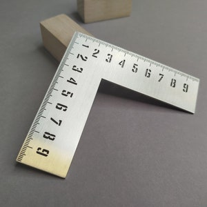 Leather tool for craft, Square ruler, Steel Leather Corner Ruler, Ruler for leather craft, Drawing tool, DIY stencil