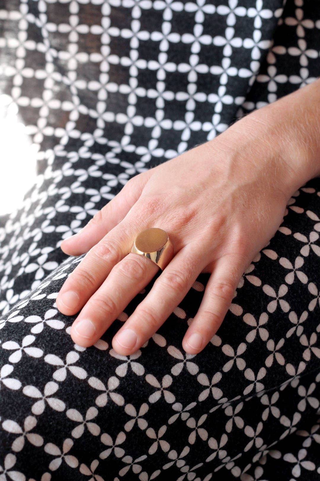 Seal Ring Gold Plated Big Signet Ring Statement Ring Heavy - Etsy