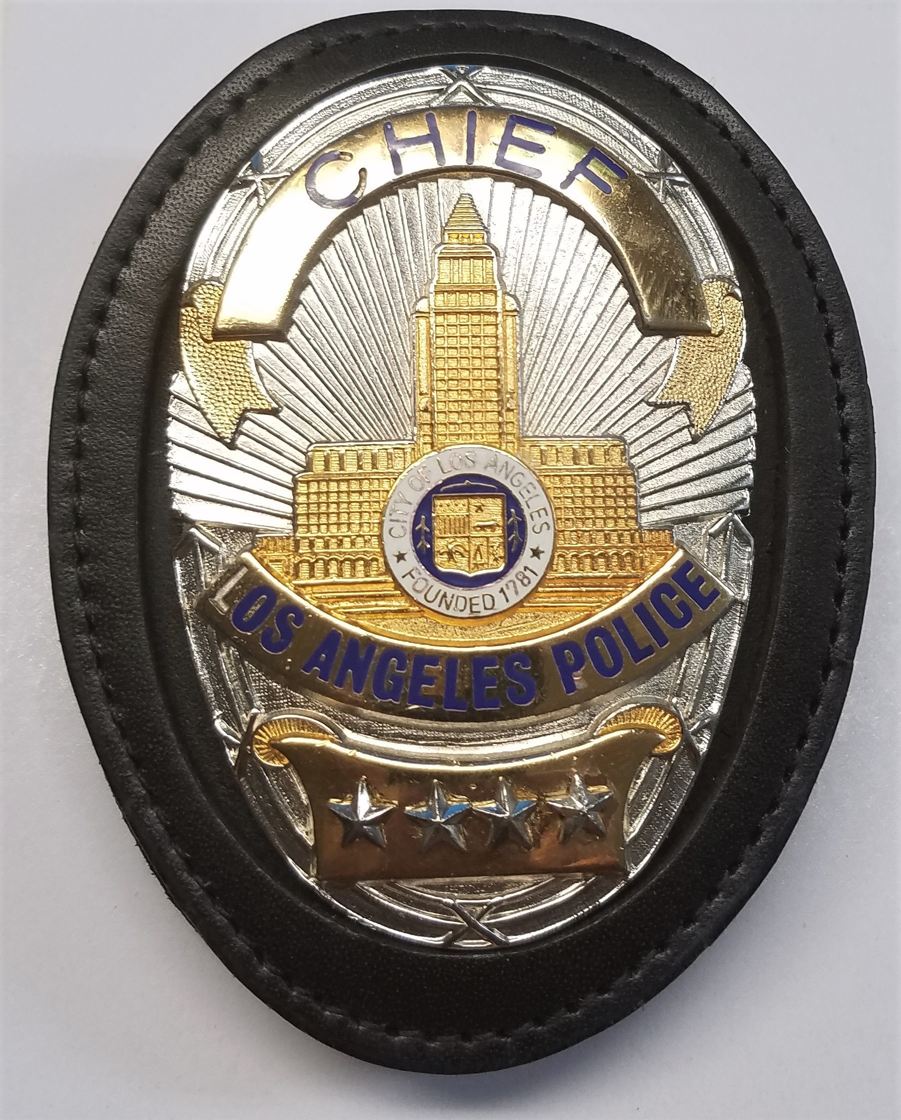 Los Angeles/blackinton BC1875 Recessed Badge Cutout Neck Hanger the