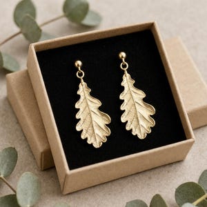 Orecchini a foglia in argento sterling 925 per donna Semplice