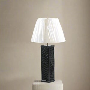 Organic Bamboo Table Lamp Lacquer Finish “Parc Lamp”