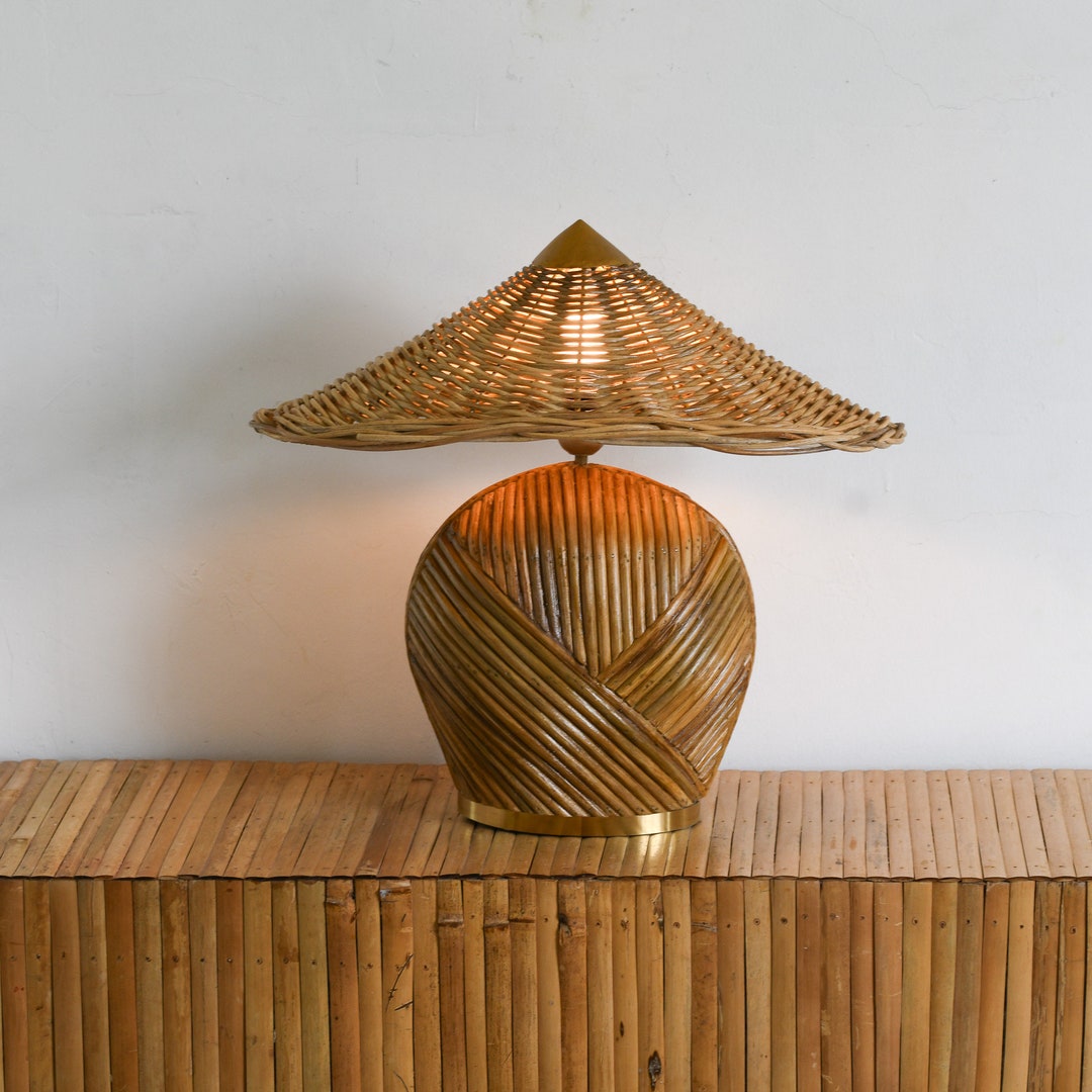 Pencil Reed Table Lamp Mid Century Modern - Etsy