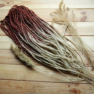 Red Brown Blonde Synthetic Double Ended Dreads