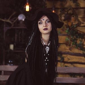 Natürliche Optik synthetische doppelte Schwarz Dreads Haarverlängerungen Dreadlocks Boho eingewickelt Dreads Single-ended DE oder SE