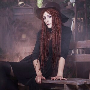 Aspecto natural sintético doble extremo burdeos teme extensiones de cabello rastas boho envuelto teme un solo extremo DE o SE