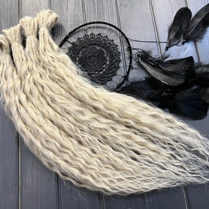 Blond Curly Dreadlock Extensions: Synthetic Boho Hair Dreads