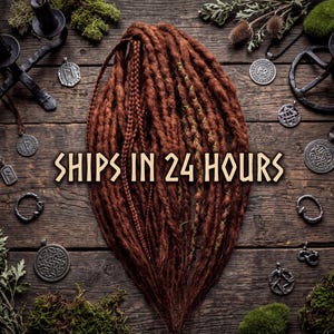 Red Ginger Crochet Dreads, Express Shipping USA DE Viking