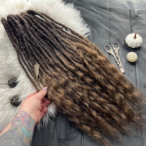 Curly Locks Ombre Chocolate Caramel Afro-Curls Synthetic Dreadlocks