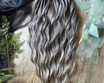 Mushroom Blonde Crochet Dreads with Synthetic Curls (22-24 inches)