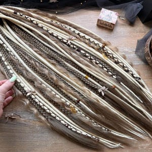 Curly Dreadlock Extensions: Blonde Irish Cream Blend