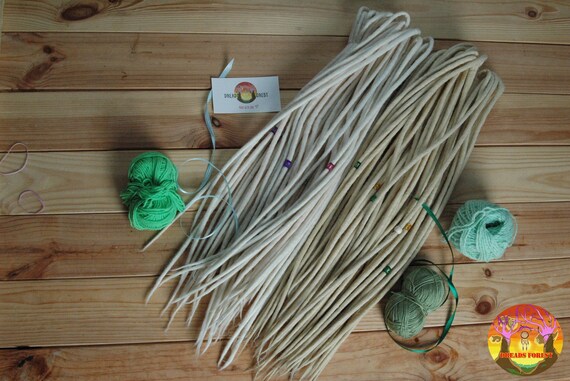Blonde Wool Dread Extensions: Double Ended Merino (Full Set)