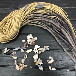 Blonde to Gray Ombre Synthetic Dreads: Boho Hair Extensions