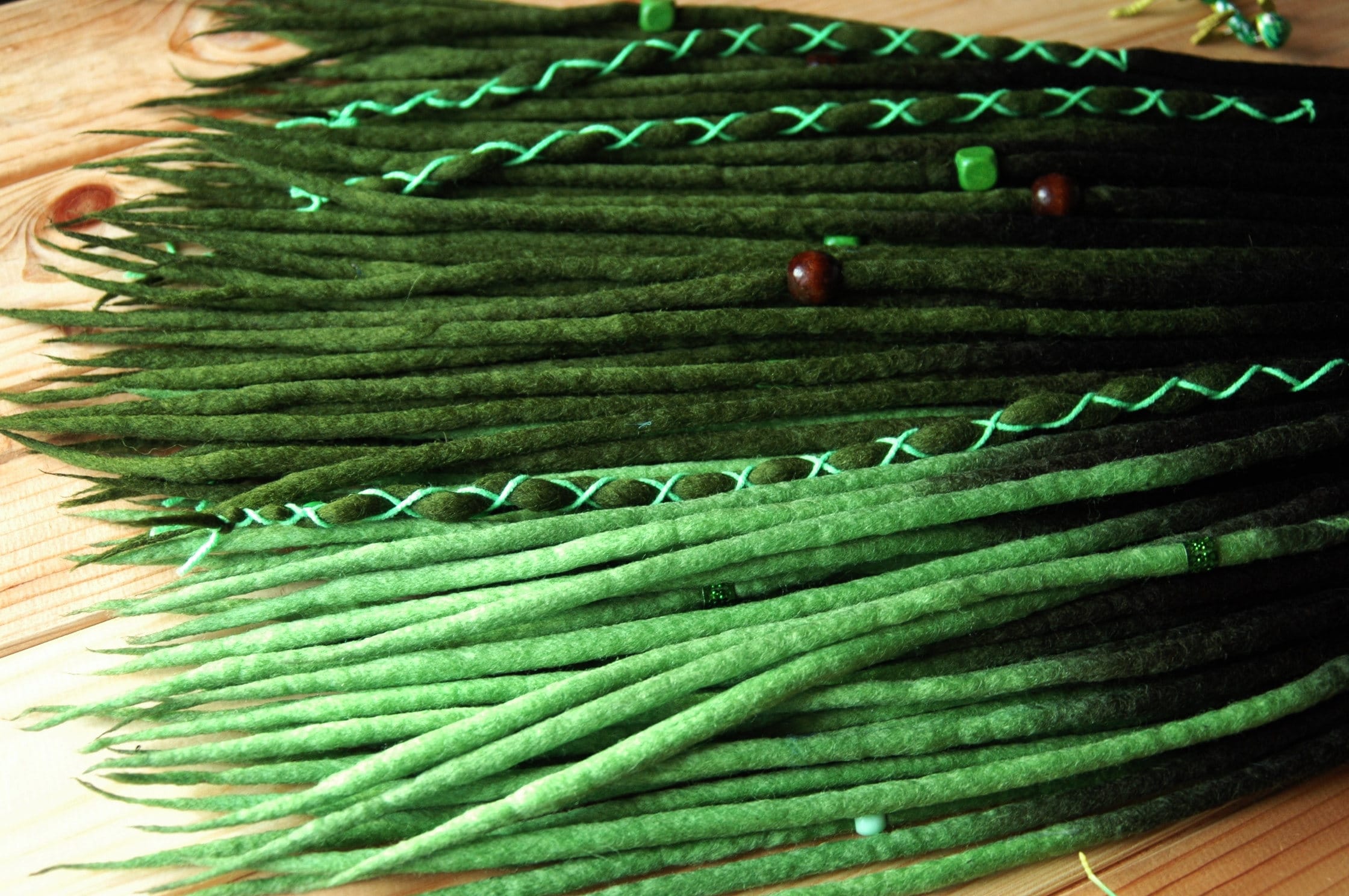 Wool Dreads Full Set DE Dreadlocks Extensions Double Ended Etsy