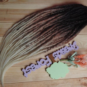 Ombre Henlon Dreadlocks: Black Brown Blonde Synthetic Hair Extensions