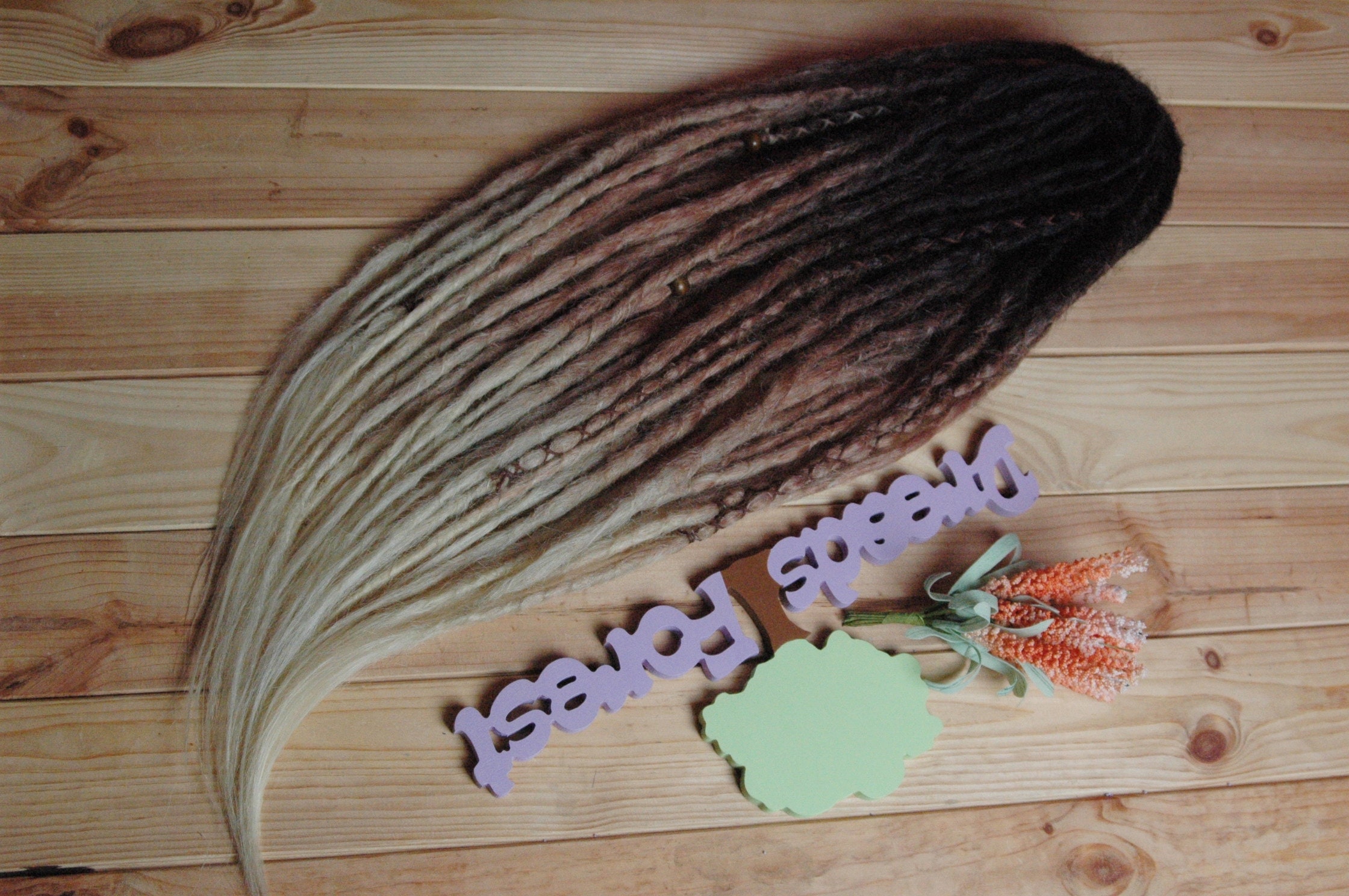 long black blonde brown ombre synthetic dreadlocks Boho Brown Blonde Dreads for Sale, Buy Synthetic Dreadlocks main image 4