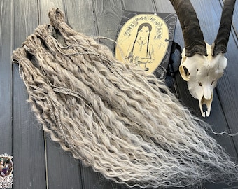 Dread curls natural look synthetic curls + braids color Т18/56С blend brown + light platinum ash blond luxury quality extensions dreadlocks