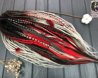 Boho Synthetic Dreadlocks, Braided Ombre Hair Extensions (Loose Ends)