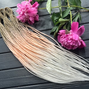 Ombre Brown to White Synthetic Dreadlocks: Twisted Boho Hair Extensions
