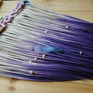 Wool dreads full set DE dreadlocks extensions double ended blonde purple ombre