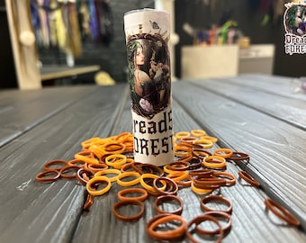 Brown & Cream Dreads Rubber Bands: 140pc Pro Install Kit, Made in USA, Elite Tool