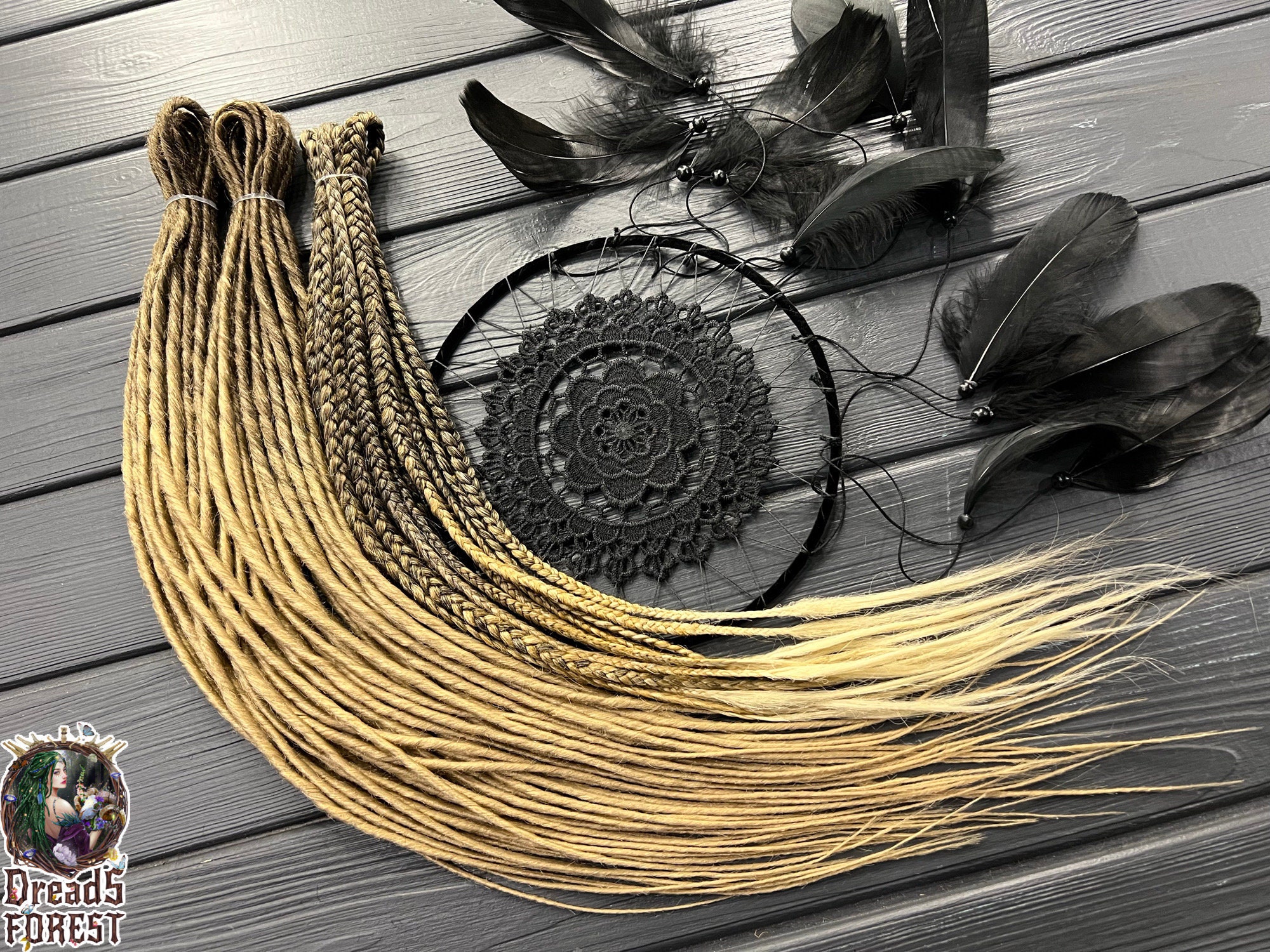 Ombre Synthetic Dreads & Braids: Brown to Blonde Double Ended Dreads