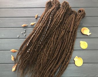 Brown Synthetic Dreadlocks: Boho Braids Hair Extensions