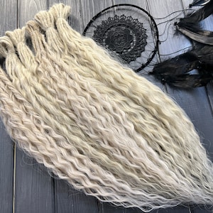 Blonde Ombre Dread Curls: Synthetic Boho Hair Extensions