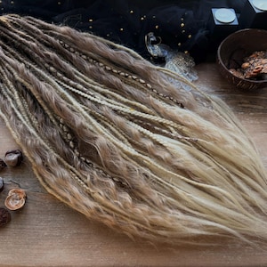 Ombre Brown Blonde Synthetic Dreadlocks: Braided Hair Extensions