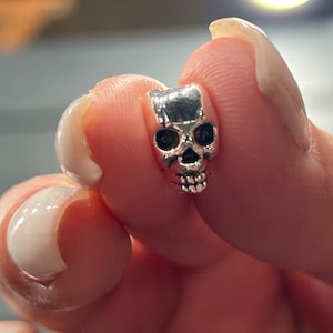 Skull Dreadlock Bead: Silver Viking Braid Accessory