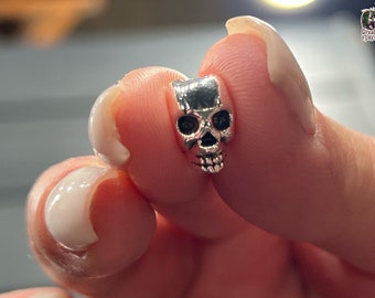 スカルドレッドロックビーズ：シルバーバイキングブレイドアクセサリー