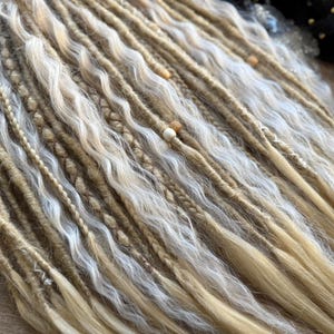 Blonde Synthetic Dreadlocks: Braided & Curled Hair Extensions