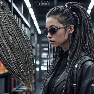 Graphite Gray Twisted Dreads: Synthetic Hair Extensions