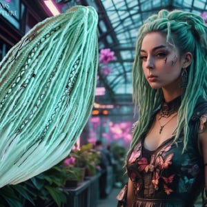 Synthetic Dreads + Fishtail Braids: Brown & Blond Hair Extensions