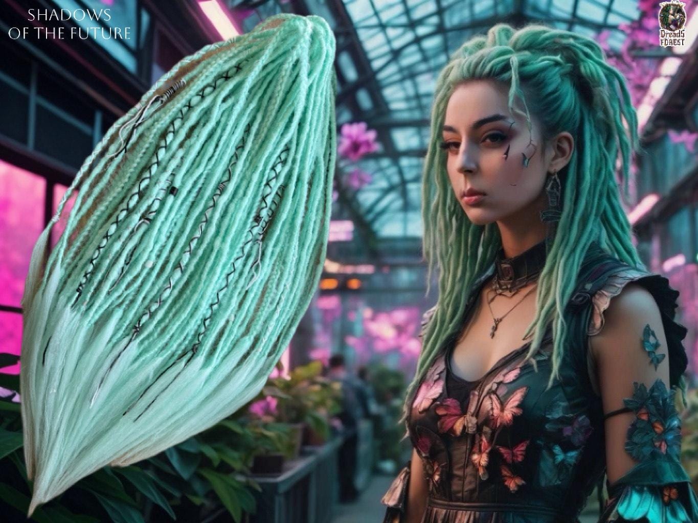 Synthetic Dreads + Fishtail Braids: Brown & Blond Hair Extensions