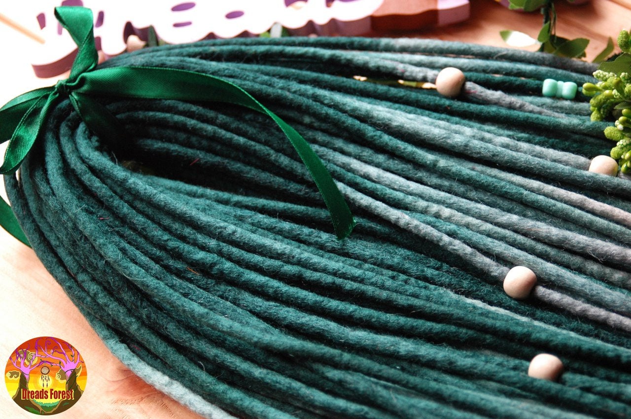 Wool Dreads Full Set DE Dreadlocks Extensions Double Ended Etsy