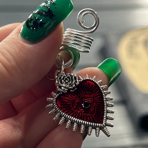 Dreadlocks Accessories Dreadlock Bead gothic punk heart metal eye rose all-seeing eye Victorian style enamel zinc alloy Gift Hair Jewelry