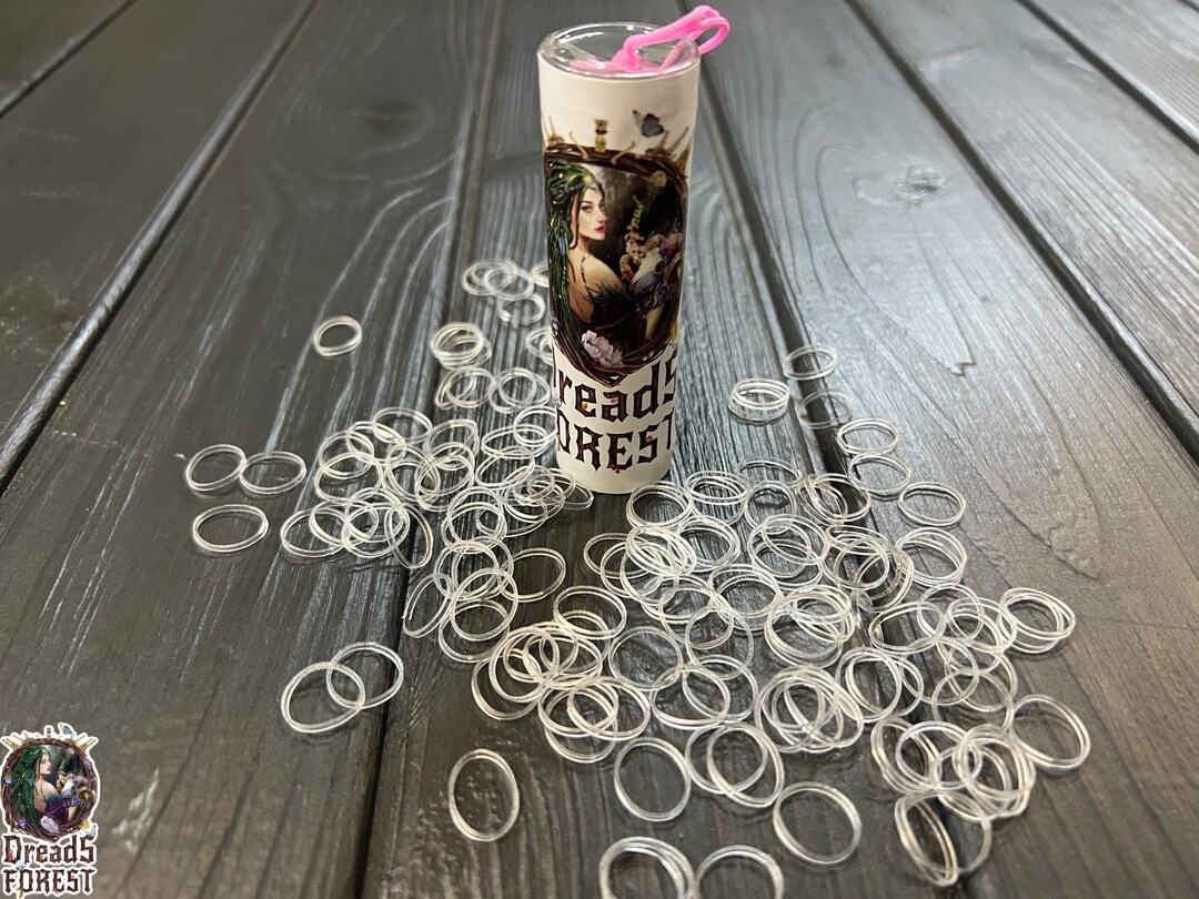 RUBBER BANDS for Dreads Dreadlocks Transparent Elastic Bands, Dreadlock