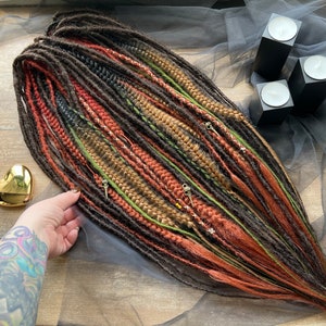 Ombre Dreadlocks: Copper, Terracotta, Red, Ginger, Brown, Black
