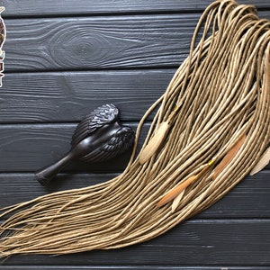 Dreads sintéticos finos de ponta dupla loiro, loiro escuro, extensões de cabelo loiro médio dreadlocks boho single DE SE