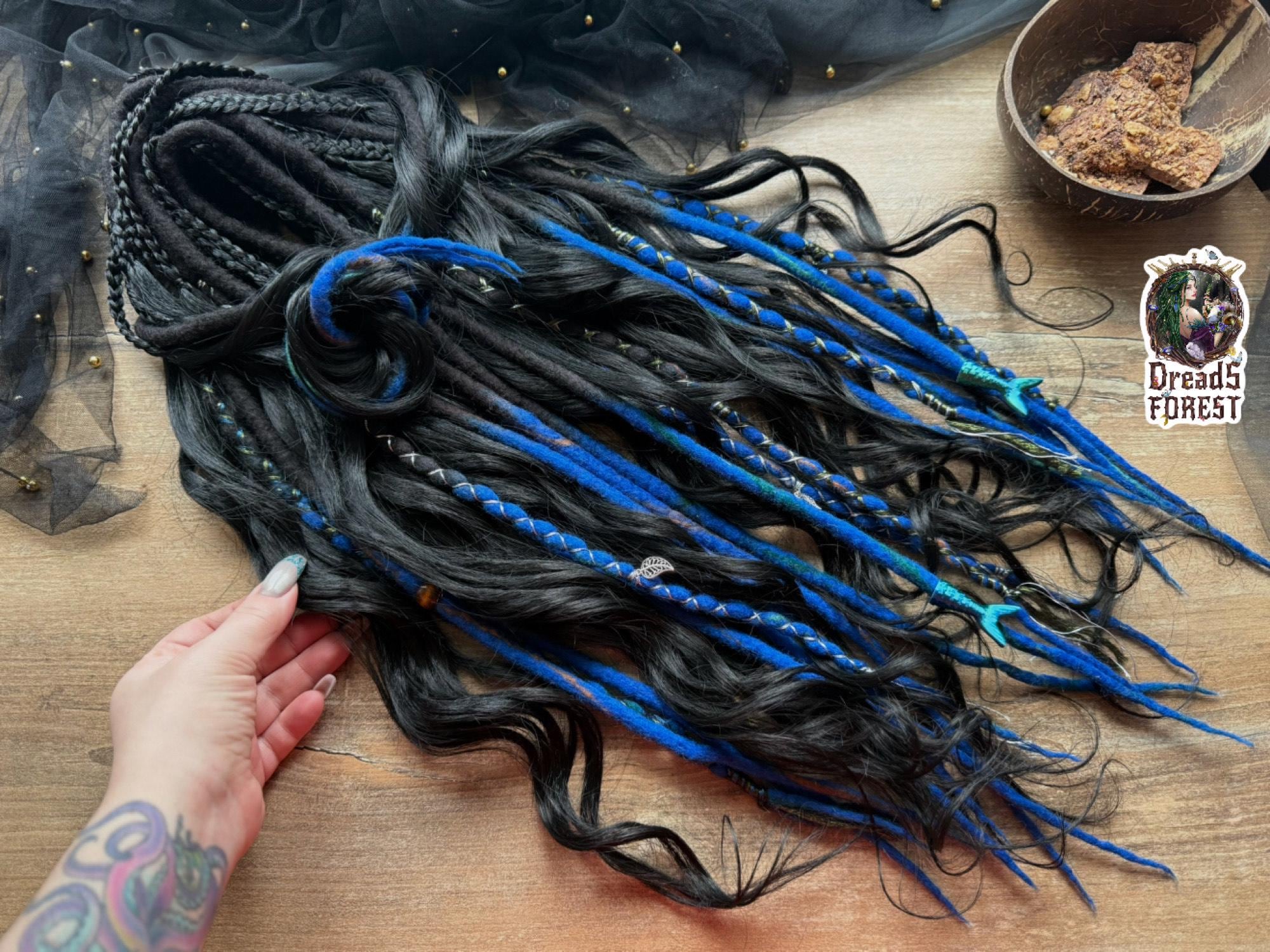 Dreadlocks Synthétiques 60 Cm Ondulées Bicolores - Style Ombré - Neuf Sans étiquette