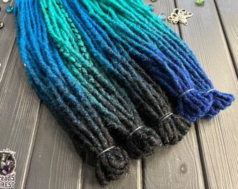 Oceanic Turquoise Ombre Crochet Dreads | Handmade USA Dreads Forest