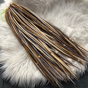 Blonde Blend Wool Dreadlocks: Boho Viking Style Hair Extensions