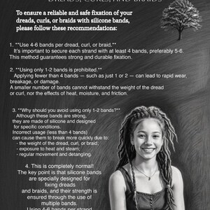 a young girl with dreads, curled, and braided, smiling at the camera.