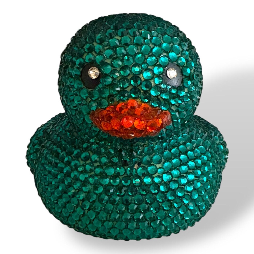 Rhinestone Rubber Duck-bling Duck-medium Size 5 Inch-glass Rhinestones ...