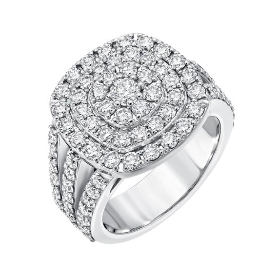 Bridesmaid Gift Art Deco Engagement Ring 18K White Gold | Etsy