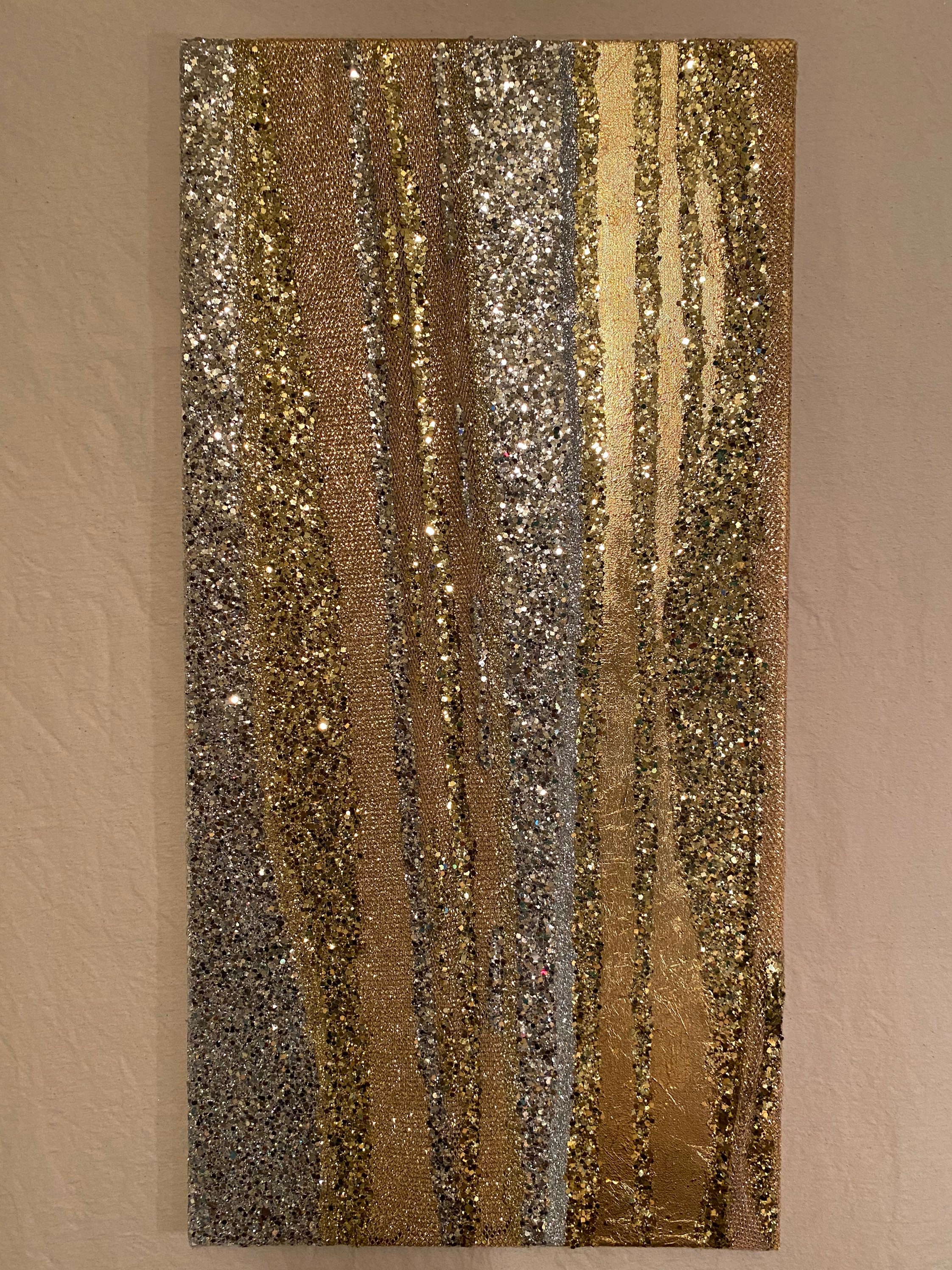 Metallic Gold Abstract Painting Art Canvas Oil Wall Decor Artwork ...