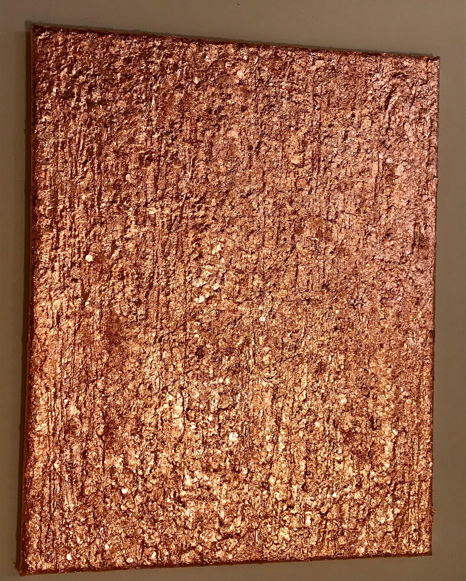 16x20 Textured Copper Foil Artwork. Copper Wall Art Textured Etsy